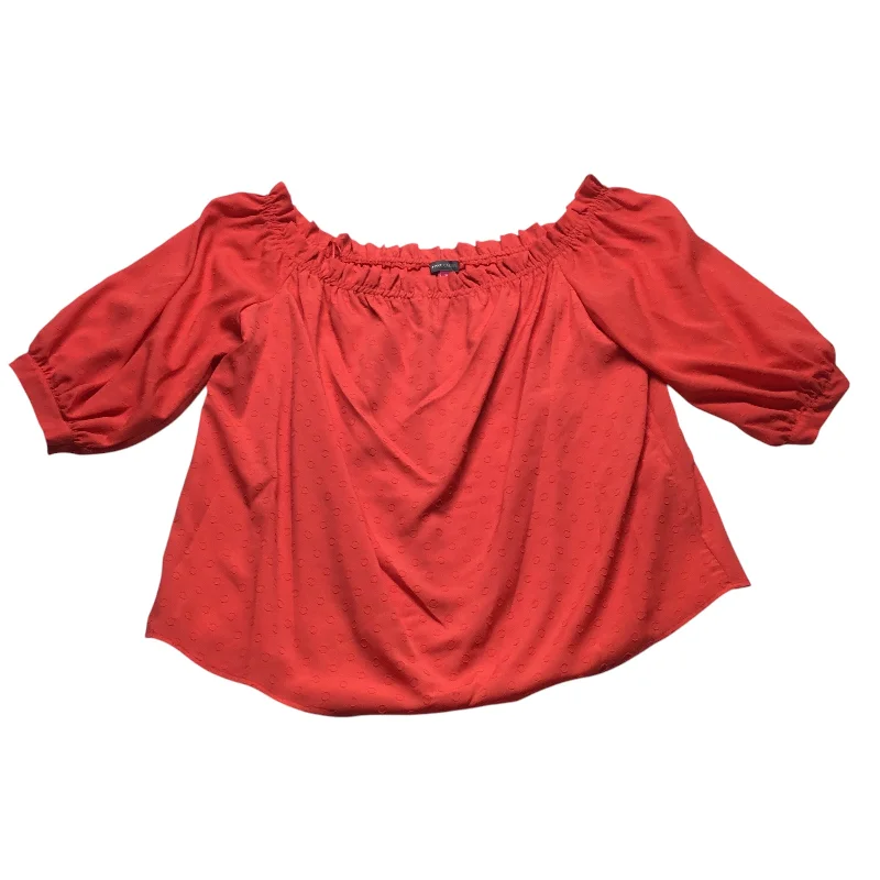 Top 3/4 Sleeve By Vince Camuto In Red, Size: Xl