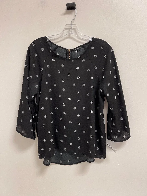 Top Long Sleeve By Papermoon In Black, Size: M