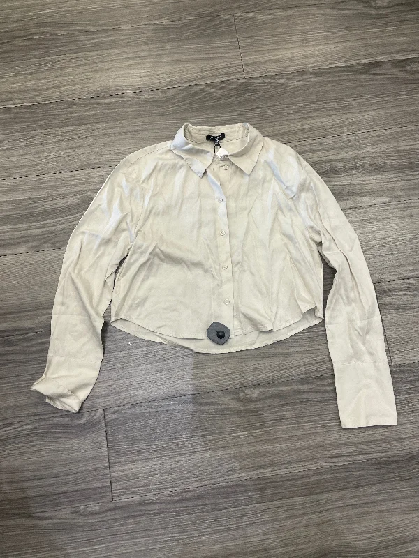 Top Long Sleeve By Clothes Mentor In Tan, Size: S