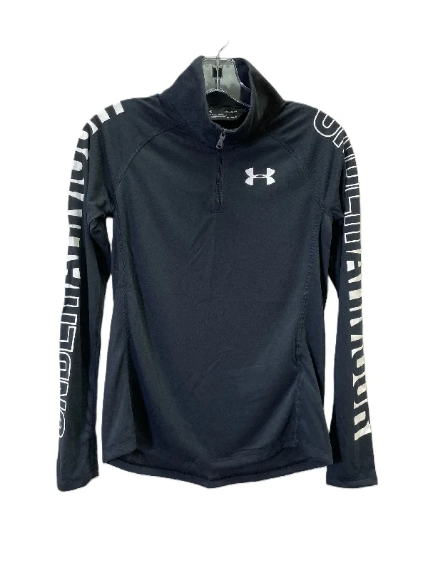 Top Long Sleeve By Under Armour In Black, Size: S