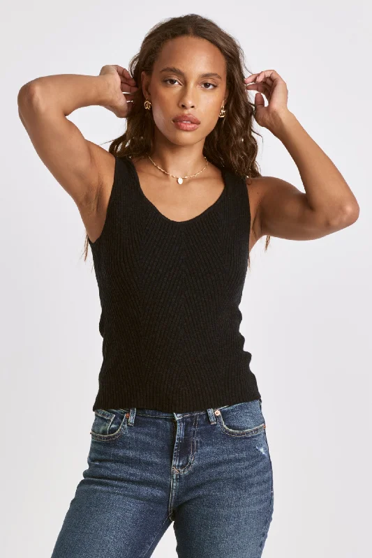 Dear John Textured V-Neck Tank Top