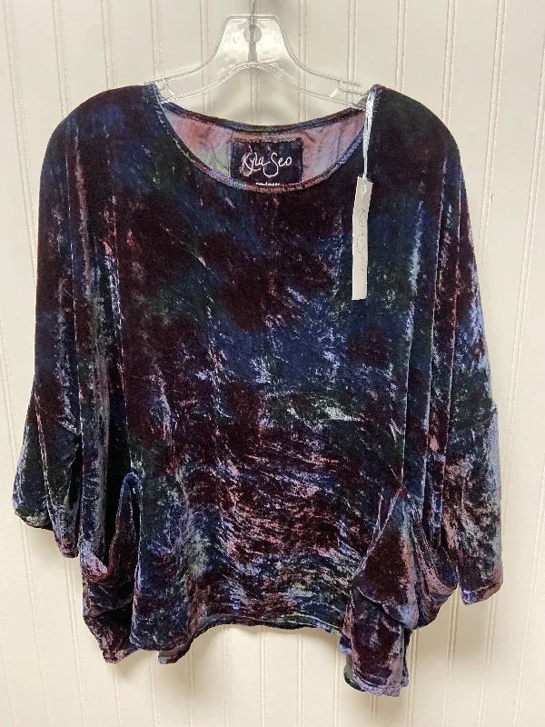 Top 3/4 Sleeve By Clothes Mentor In Navy, Size: S