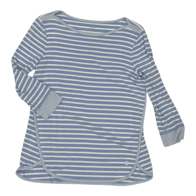 Top 3/4 Sleeve By Talbots In Blue & White, Size:Sp