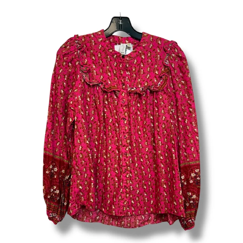 Top Long Sleeve By Joie In Flowered, Size: M