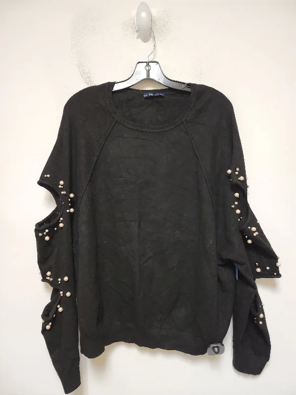 Top Long Sleeve By Zara In Black, Size: S