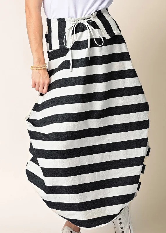 Ada Cotton Skirt in Granite Stripe