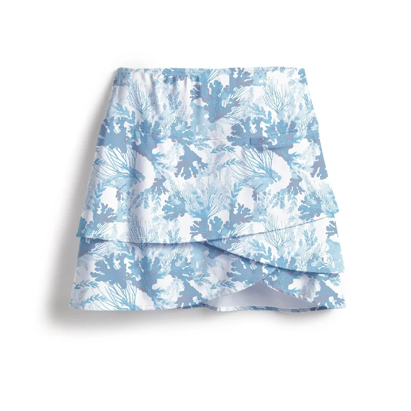 Coral Tropics Wavy Skort Sale