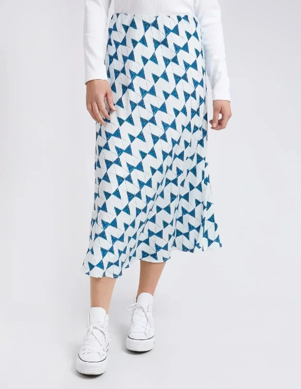 Janey Geo Skirt - Navy Geo Print - Elm Lifestyle