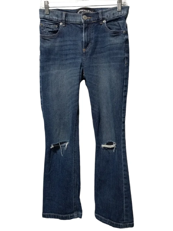 Jeans Boot Cut By Express In Blue Denim, Size: 2