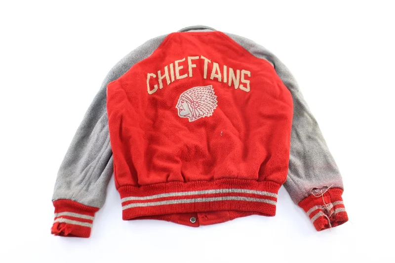 60's Tonganoxie Chief Tains Wool Varsity Jacket