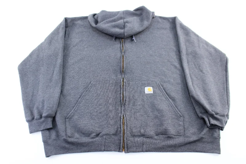 Carhartt Logo Patch Grey Zip Up Jacket