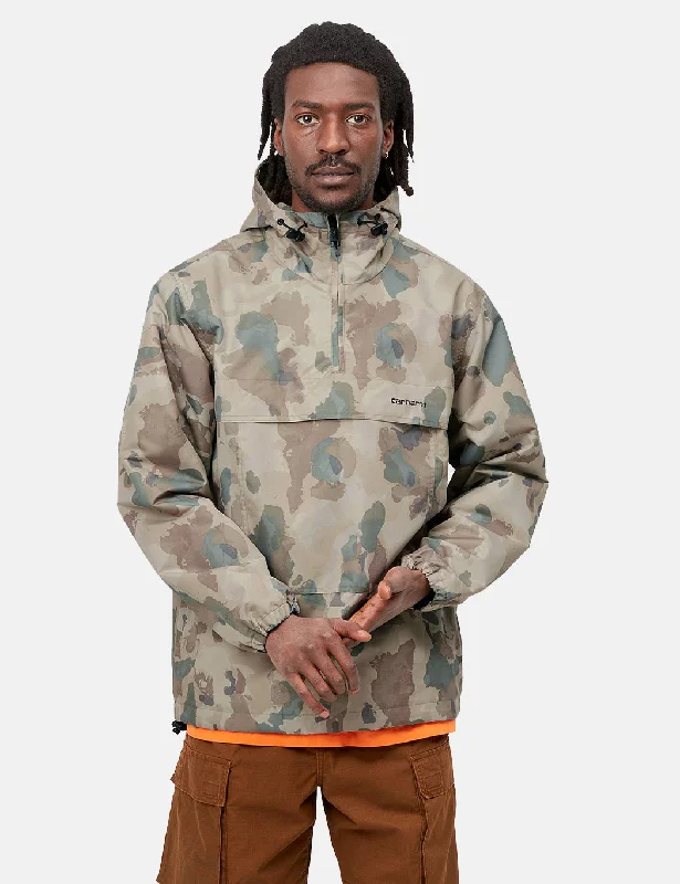 Carhartt-WIP Windbreaker Pullover Jacket - Camo Tide/Thyme Green