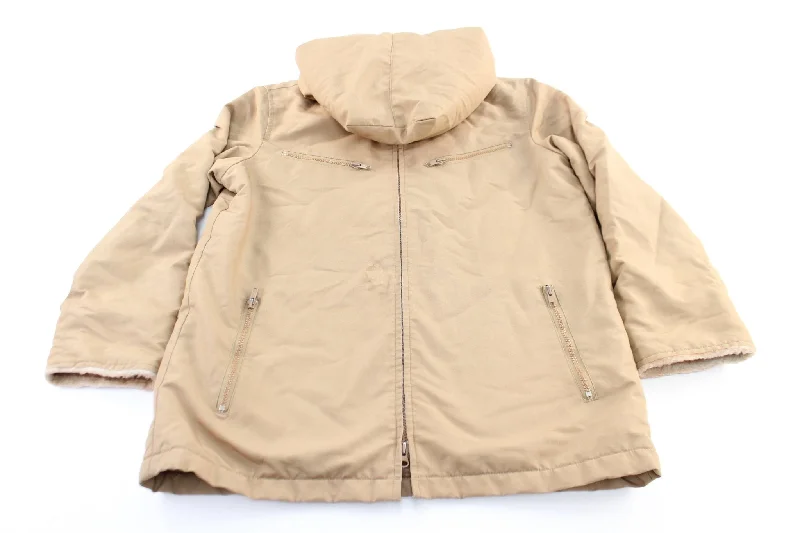 Junior's London Fog Beige Hooded Zip Up Jacket