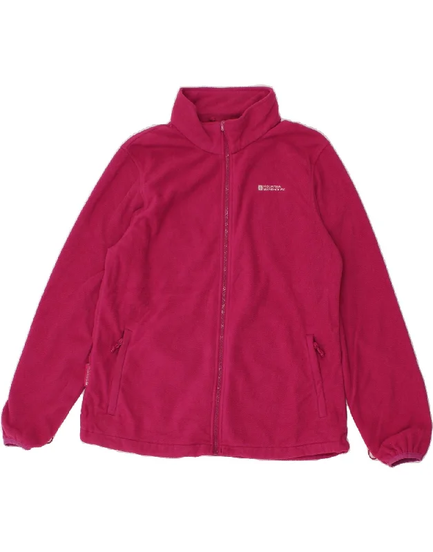 MOUNTAIN WAREHOUSE Womens Graphic Fleece Jacket UK 16 Large Pink Polyester