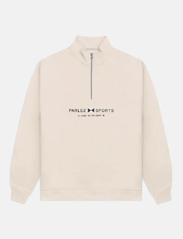 Parlez Byera Quarter Zip Sweatshirt - Ecru