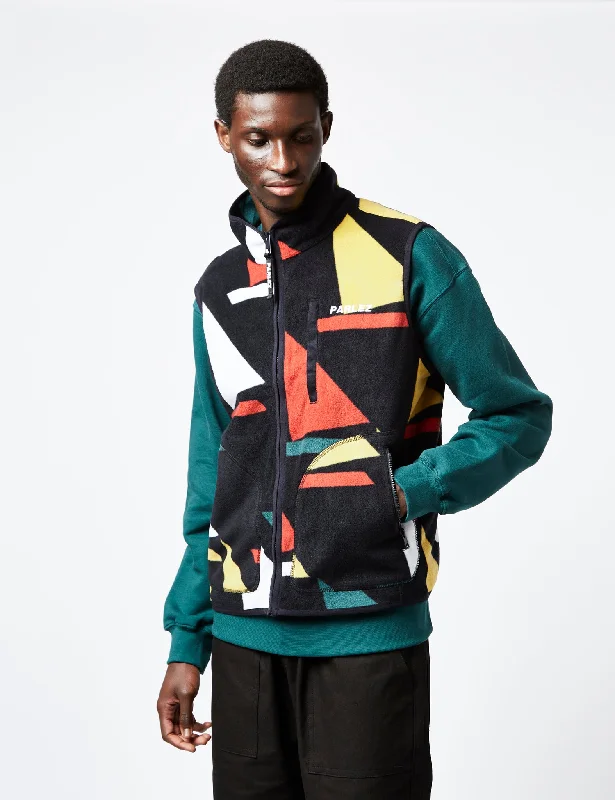 Parlez Lark Fleece Gillet - Multi Green/Yellow/Red