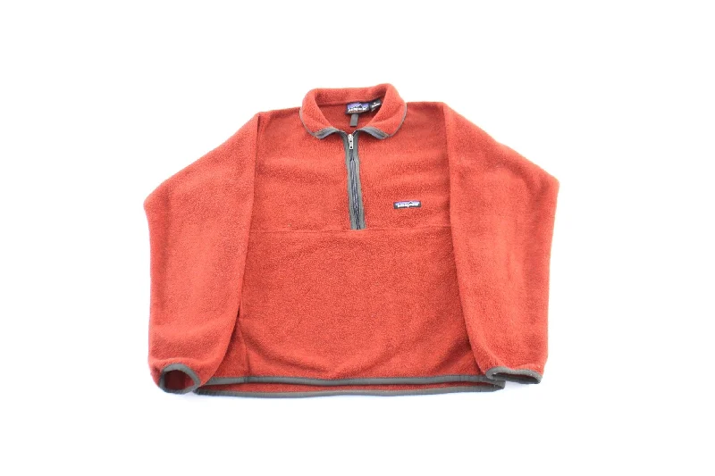 Patagonia Logo Patch Rust Fleece Pullover