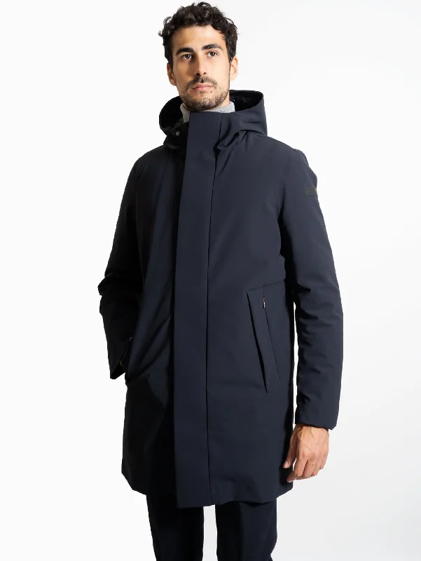 Giaccone Eskimo in Membrana Imbottito Blu Black