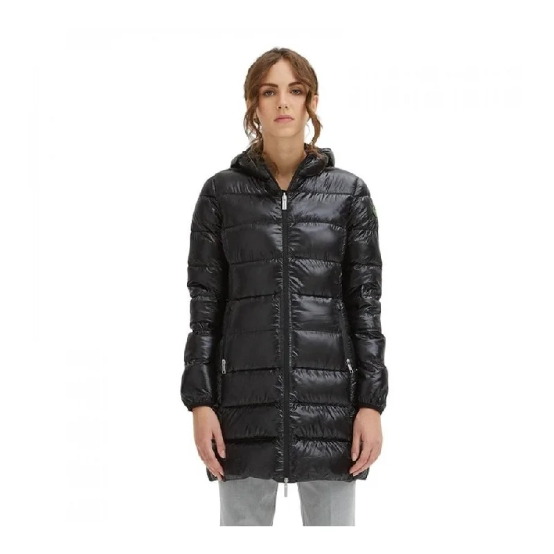 Sleek Nylon Down Jacket With Hood