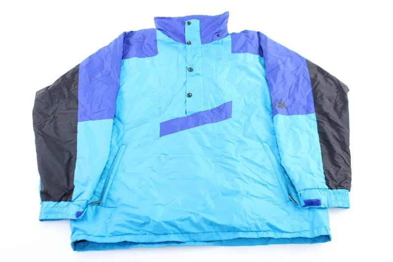 The North Face Embroidered Logo Blue, Black, & Aqua Jacket