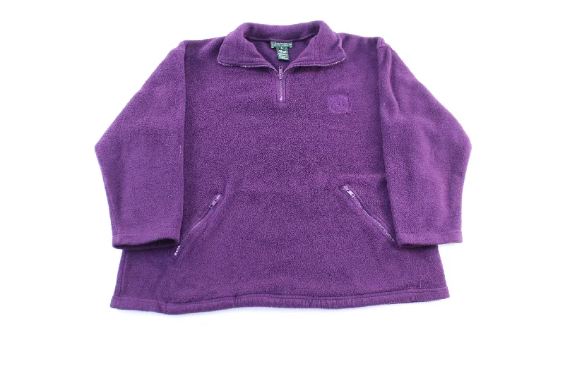 Women's Ralph Lauren Embroidered Purple Fleece Pullover