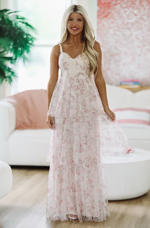 Don't Make Me Blush Maxi Gown - Blush Pink