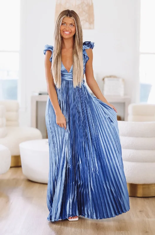 For Keeps Maxi Gown - Blue