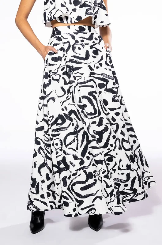 DALI'S MUSE BANDEAU ABSTRACT MAXI SKIRT