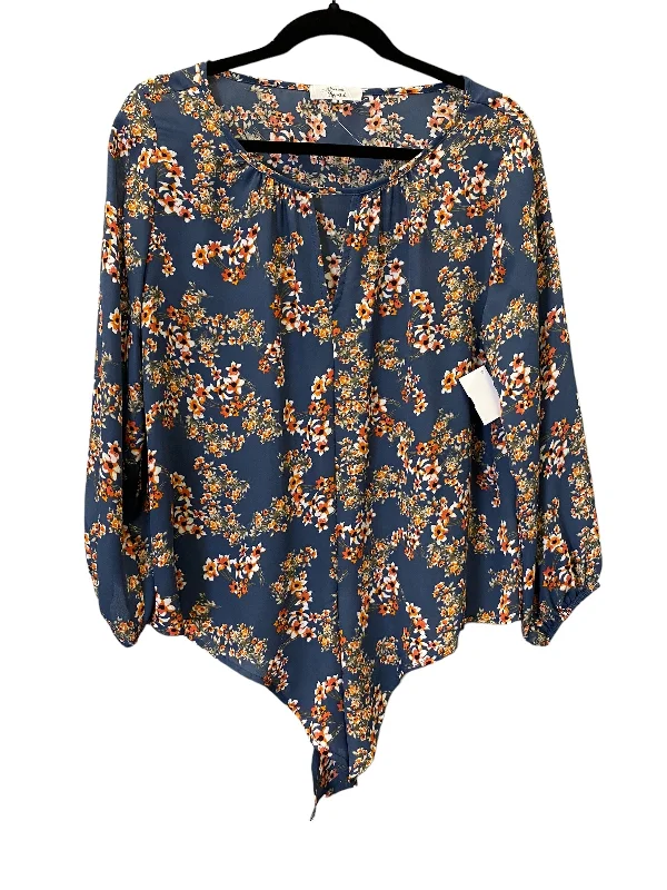 Floral Print Blouse 3/4 Sleeve Cmc, Size L