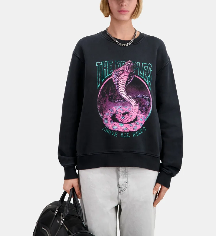 Sweatshirt With Cobra Serigraphy