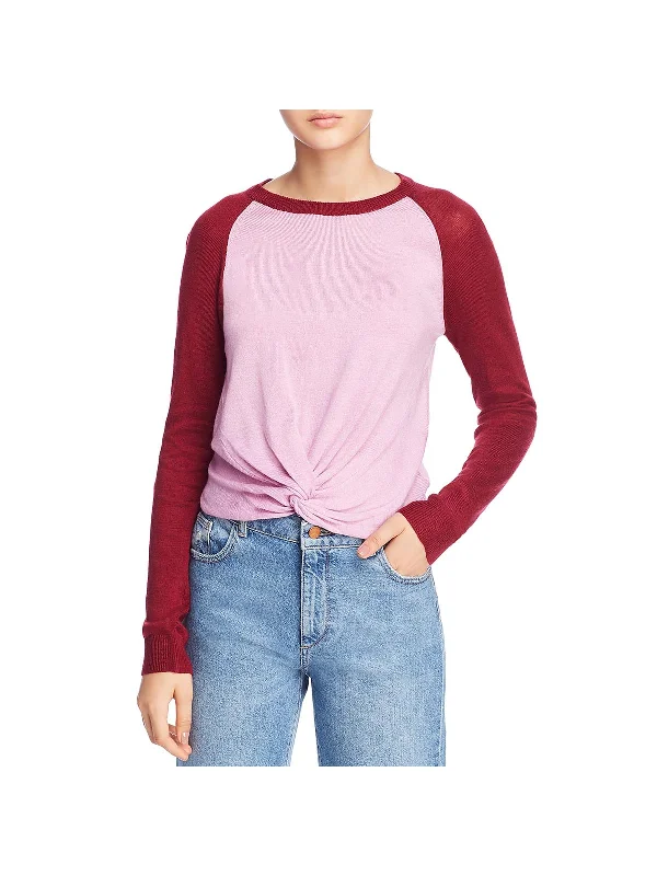 Charlie Womens Wool Blend Raglan Sleeves Sweater